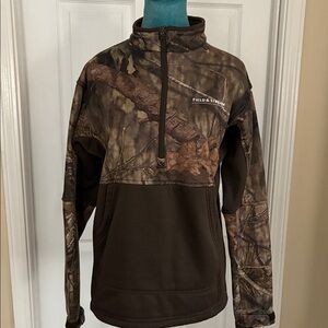 Field & Stream Brown Camouflage Half-Zip Pullover